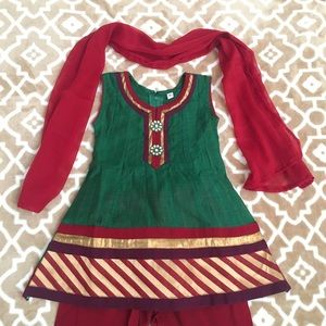 Indian Dress 3ps Set Girls Toddler 18m